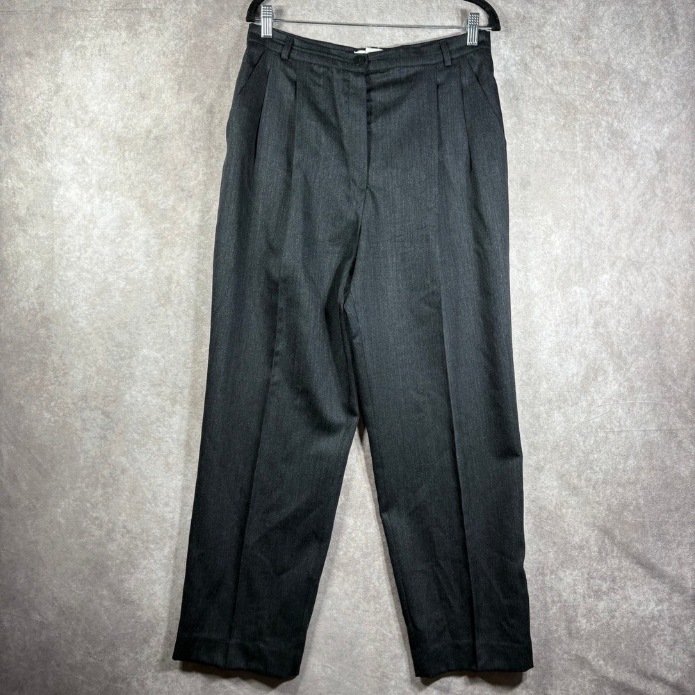 Vintage Missoni‎ Donna Dress Pants Womens 14 Gray Virgin Wool Trousers Pleated